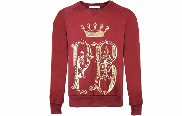 Мужской свитшот BALMAIN HP67241S-A7283-596 (красный)