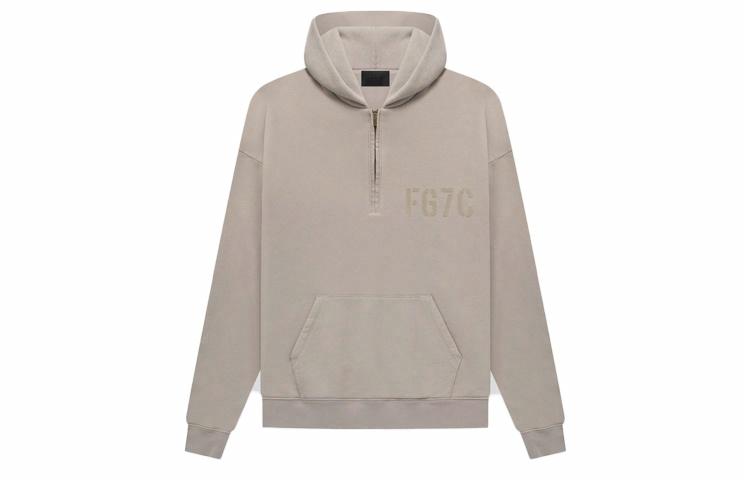 Мужское худи Fear of God Long Sleeve Half Zip (голубое)