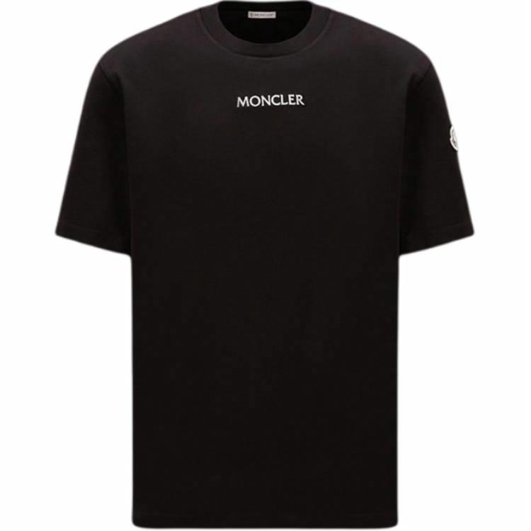 Мужская футболка Moncler Logo T-shirt (черная)