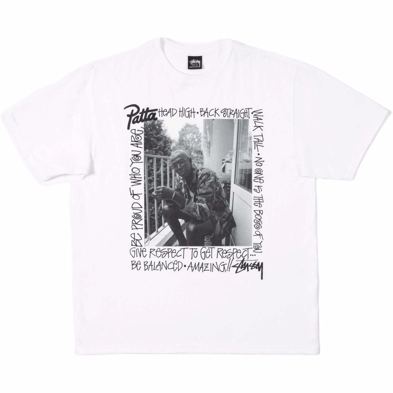 Футболка Stussy x Patta (белая)