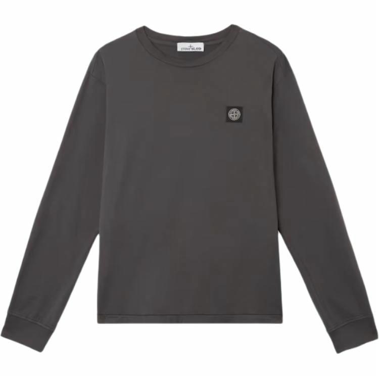 Мужской лонгслив STONE ISLAND (серый)