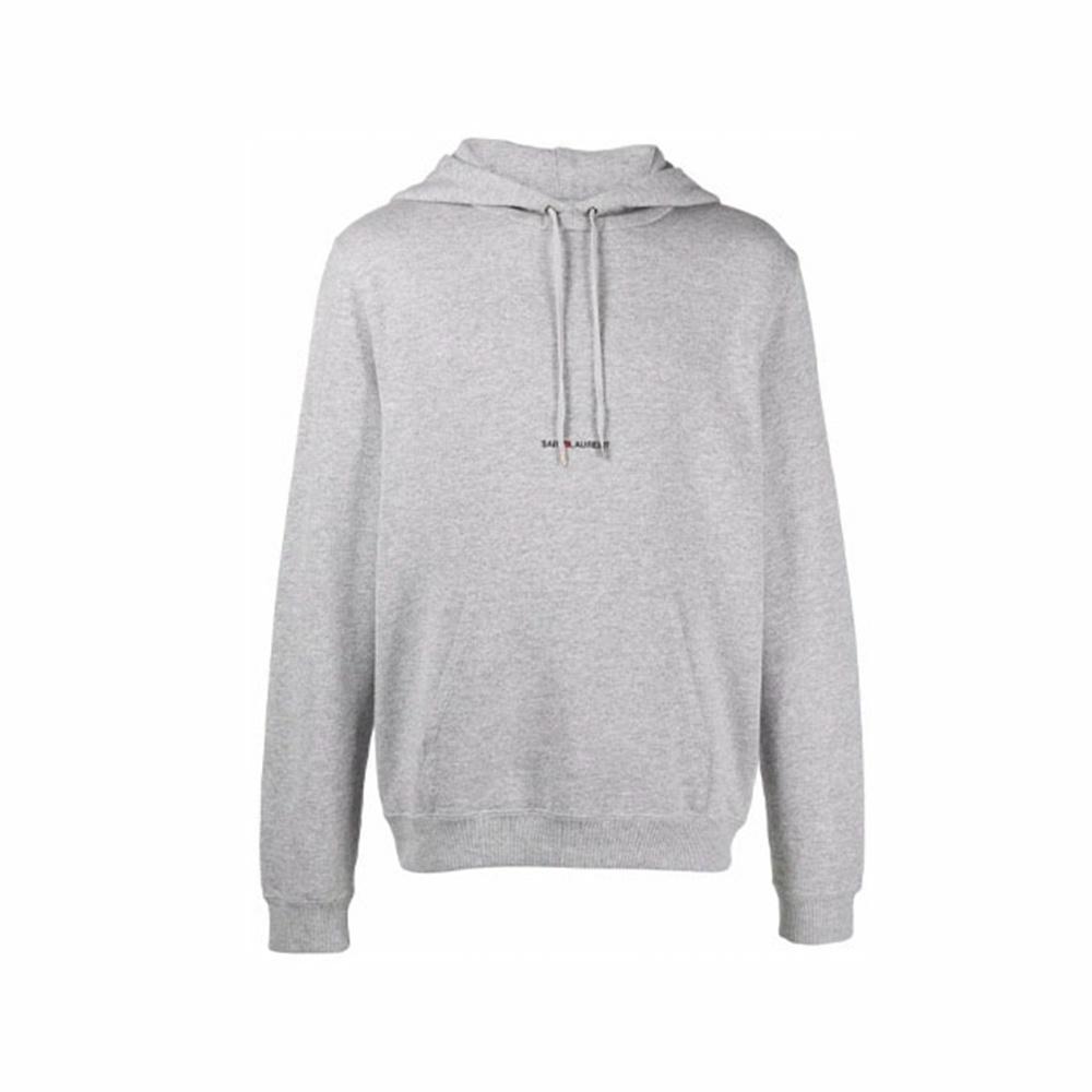 Мужские худи Saint Laurent Logo (серые)