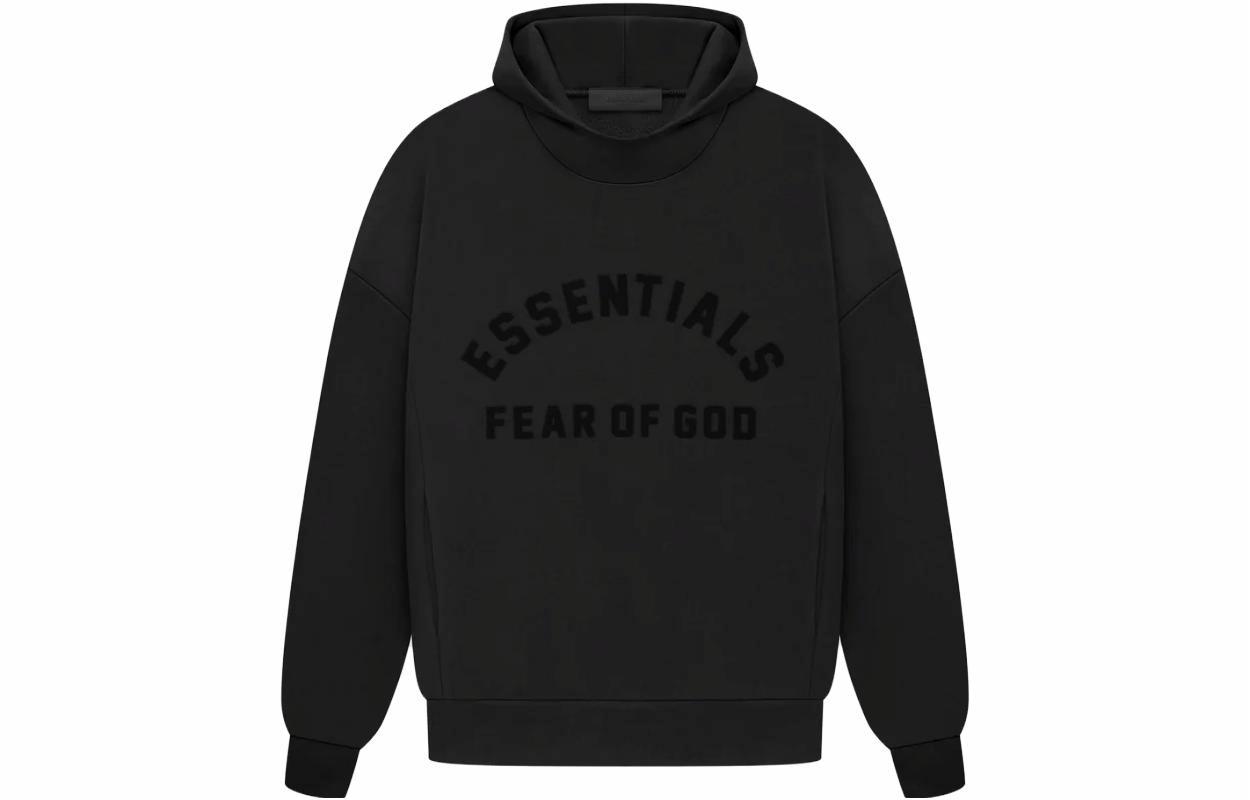 Мужское худи Fear of God Essentials SS23 (темно-черное)