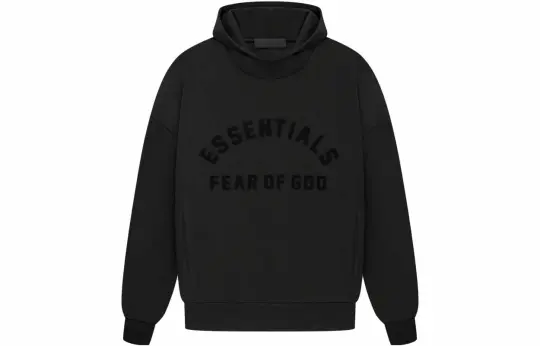 Fear of God Essentials Nylon Fleece Hoodie Jet Black/Jet Black