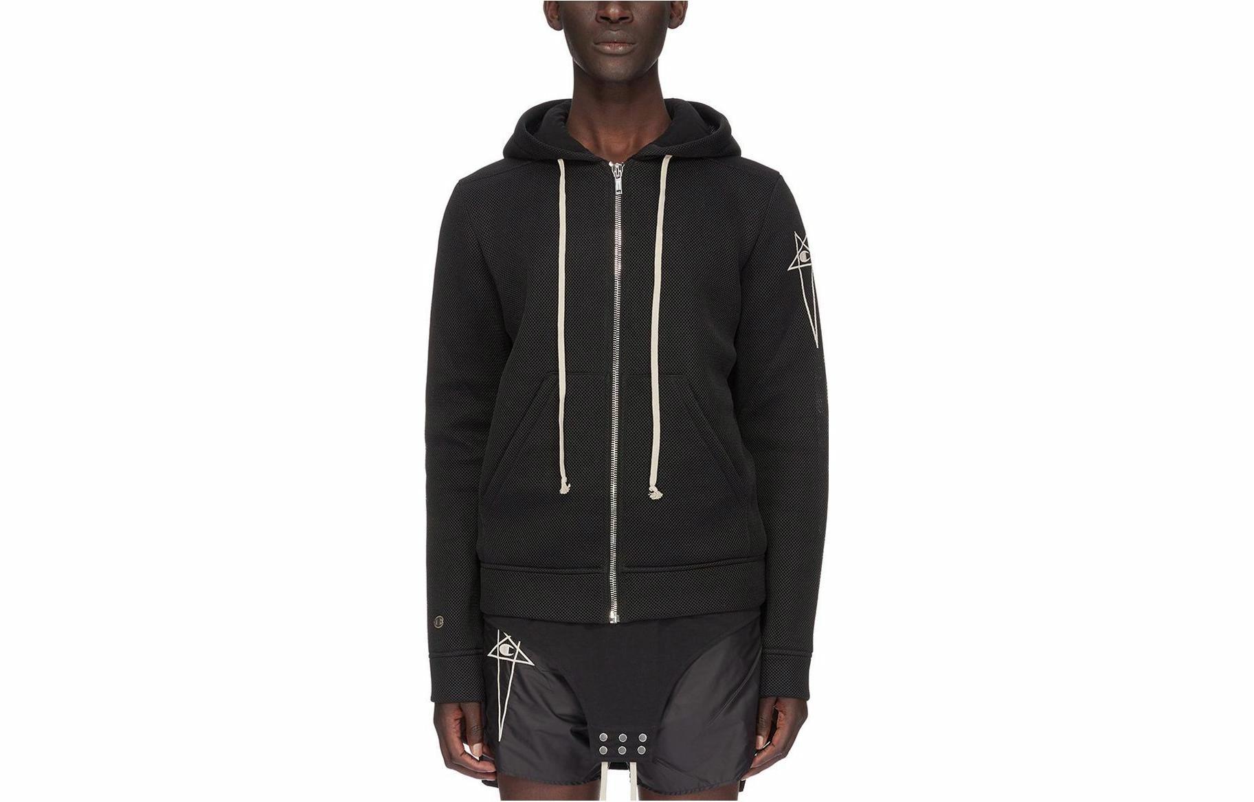 Мужская толстовка RICK OWENS/RO x Champion SS23 logo (черная)