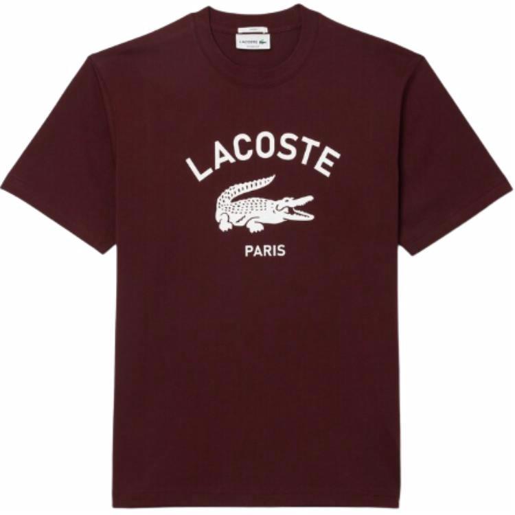 Мужская футболка LACOSTE (бордовый)
