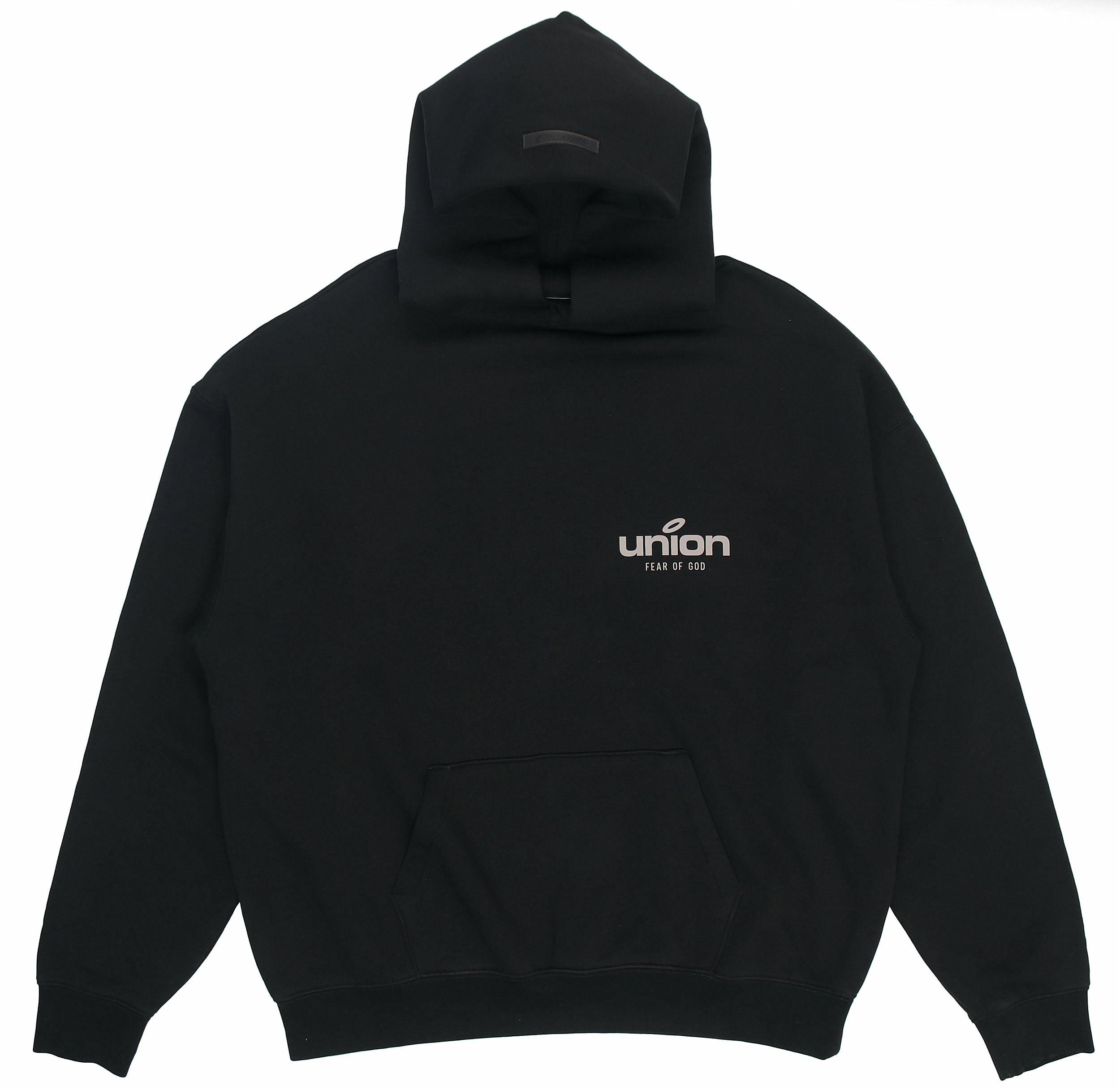 Худи Fear of God Essentials x union la (черное)
