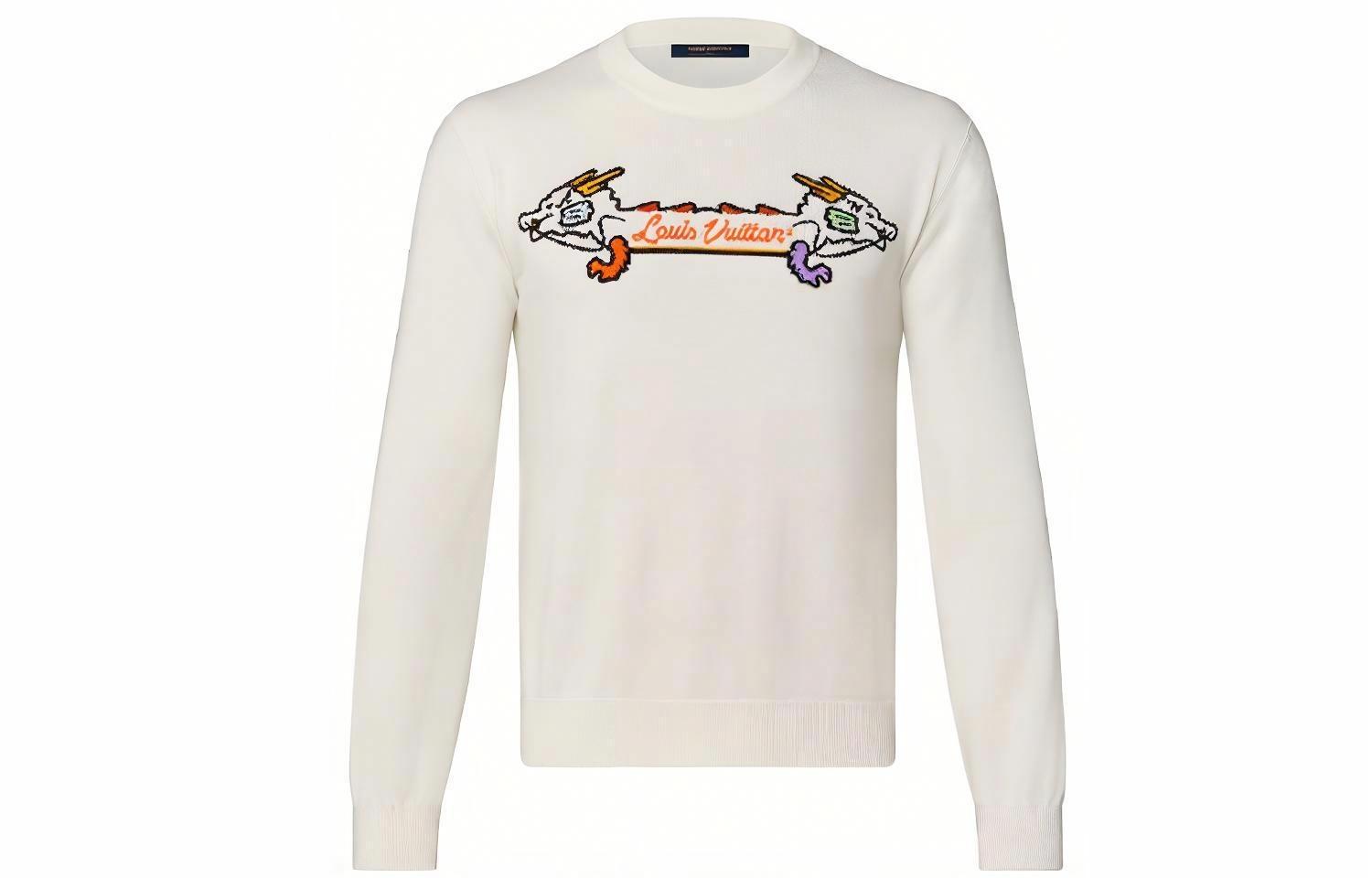 Мужской свитшот Louis Vuitton × nigo2 SS22 (белый)