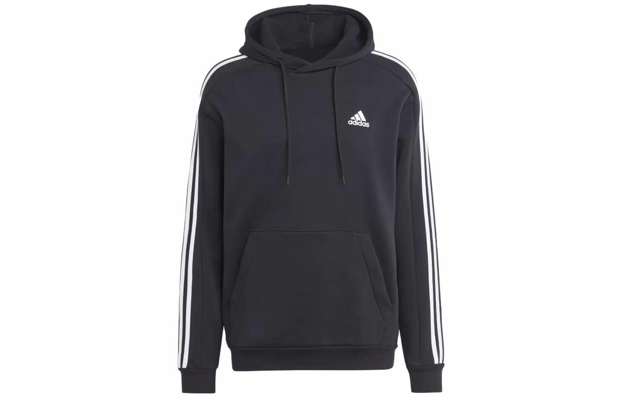 Мужское худи adidas Essential Essentials Fleece 3-Stripes (черное)