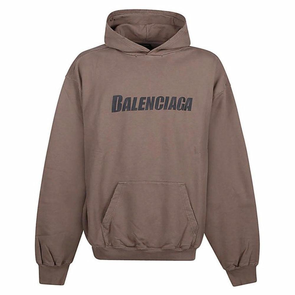 Мужские худи Balenciaga FW23 Hoodie (коричневое)