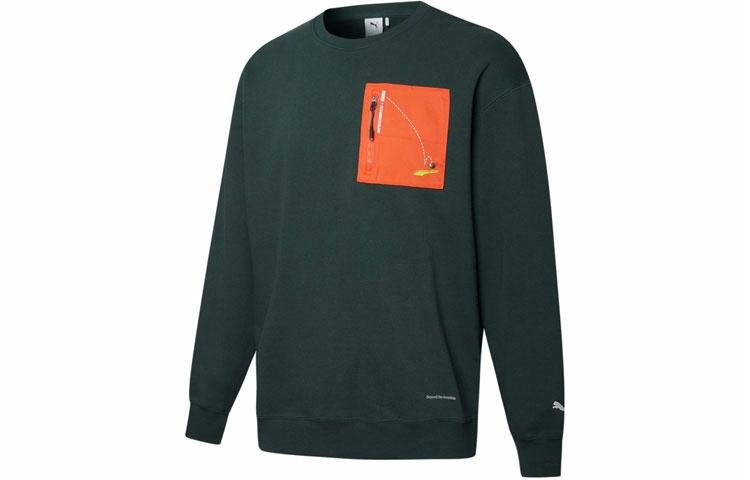 Мужское худи PUMA (темно-зеленое)