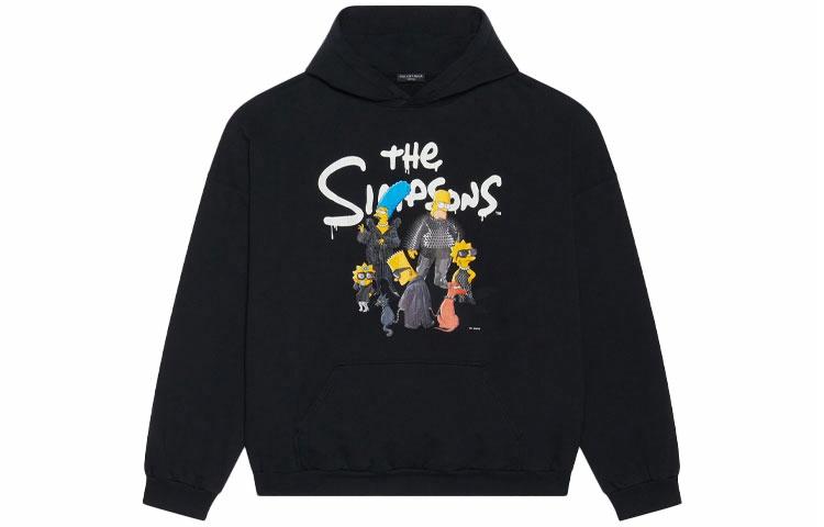Худи Balenciaga x THE SIMPSONS (черное)