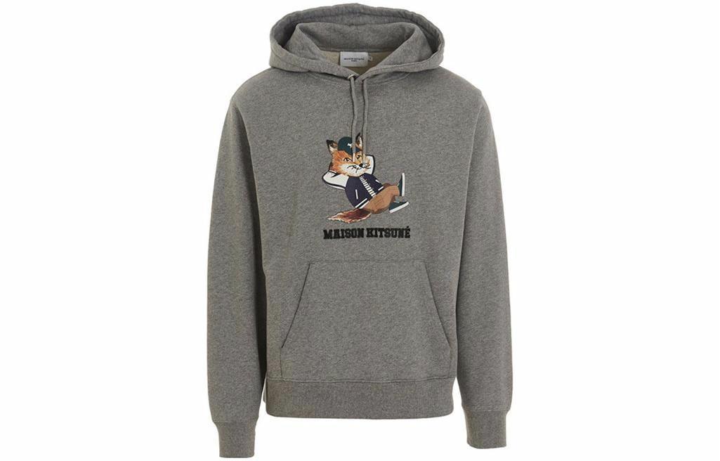 Мужское худи Maison Kitsune (серое)