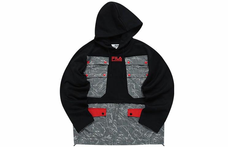 Мужское худи Fila x White Mountaineering (черное)