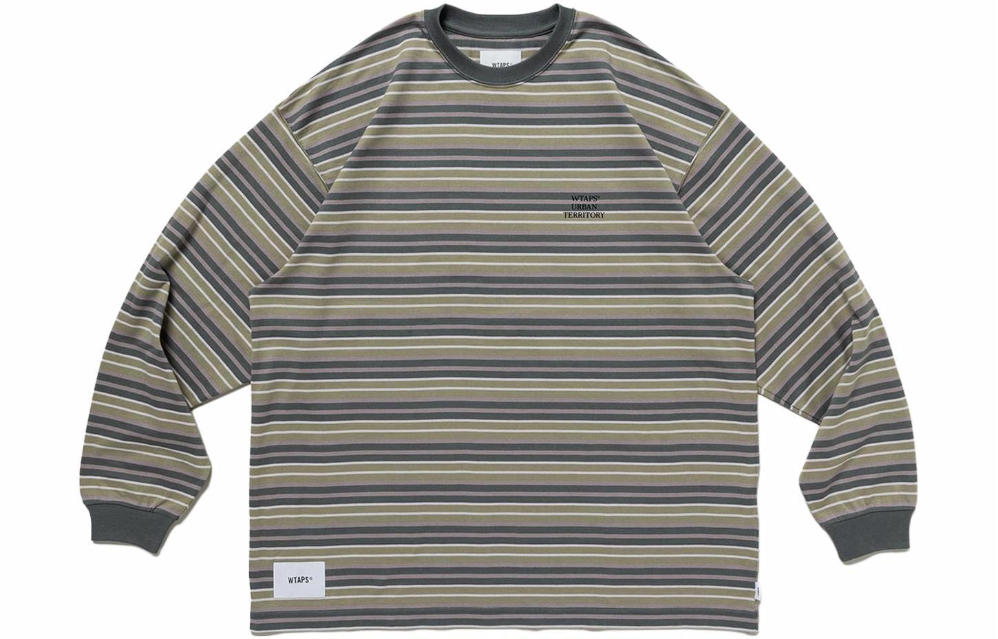 Мужской свитшот WTAPS Striped Crewneck (черно-белый)