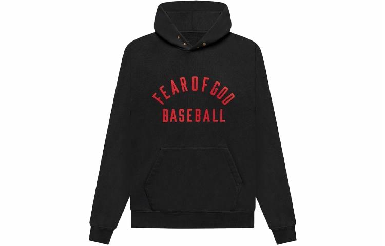 Мужское худи Fear of God Baseball Hoodie (винтажное черное)