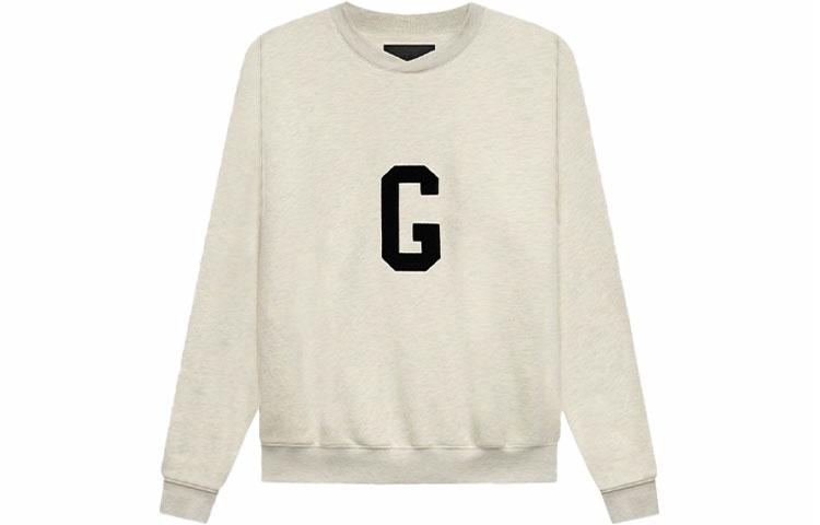 Мужское худи Fear of God FW21 G Crewneck Sweatshirt Cream Heather (кремовое)