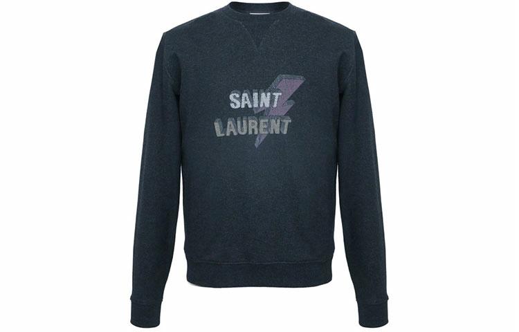 Мужское худи SAINT LAURENT (серый)