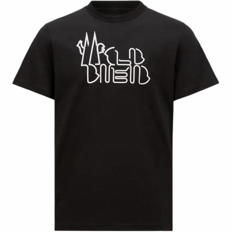 Мужская футболка Moncler Logo T-Shirt (черная)