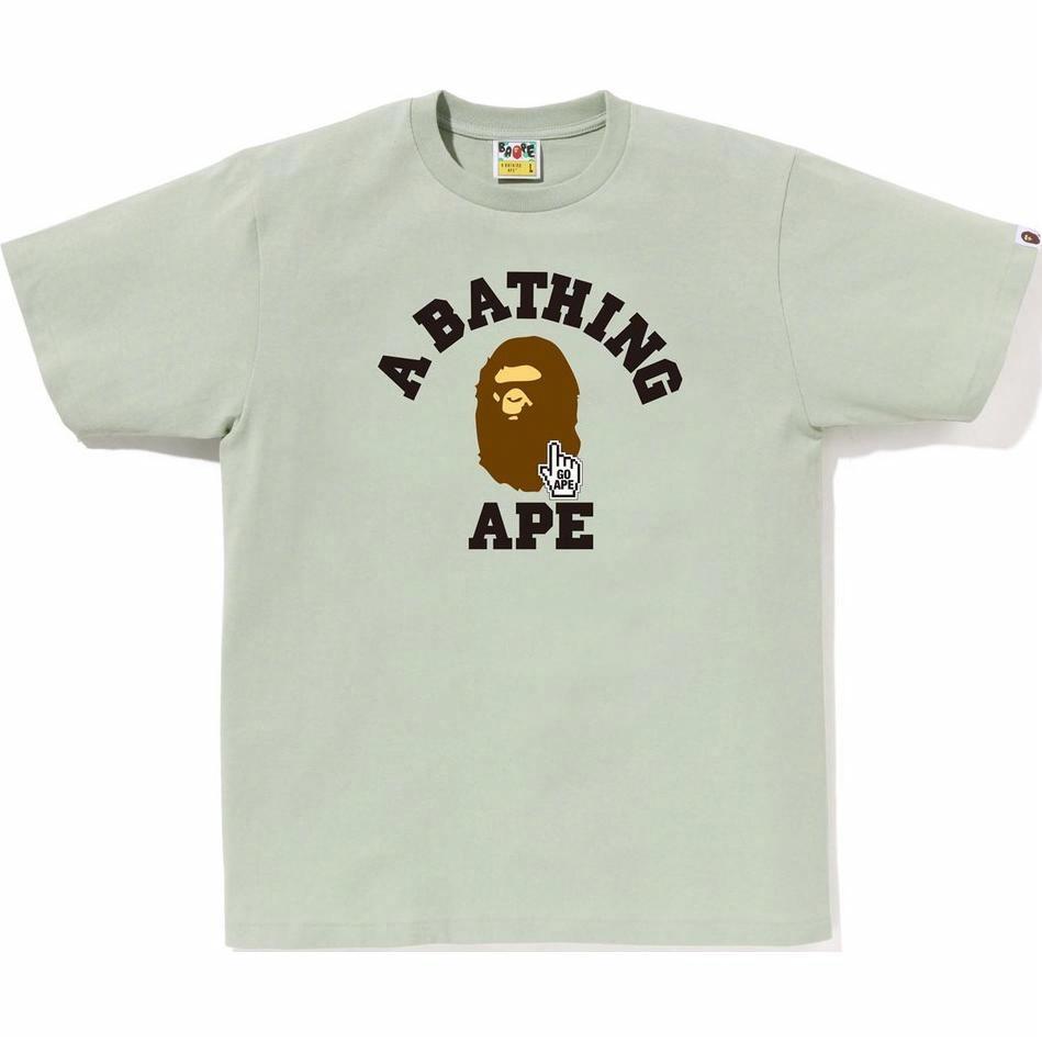Мужская футболка A BATHING APE SS24 WEB STORE LOGOT (белая)