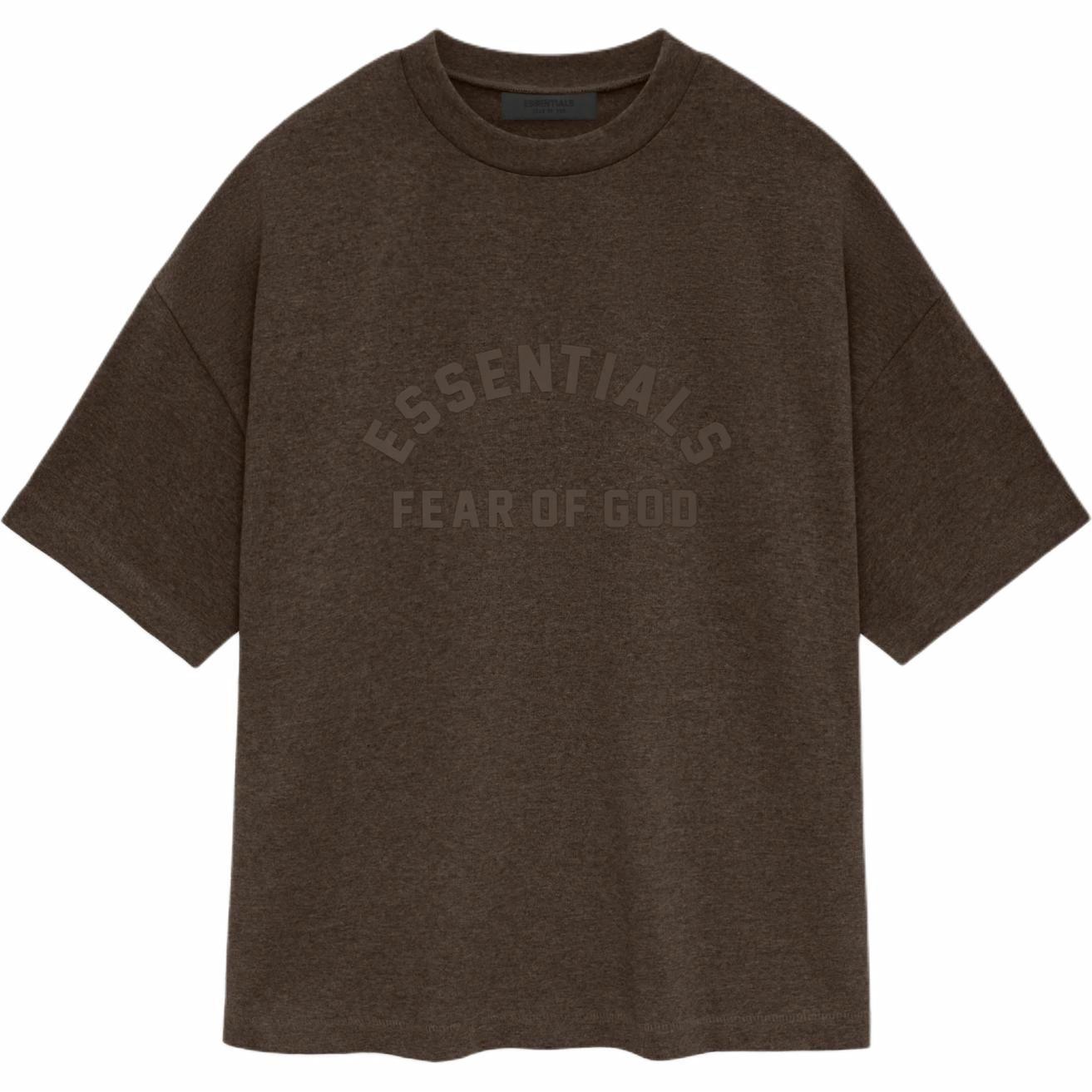 Мужская футболка Fear of God Essentials S/S Tee Heather Wood (коричневая)