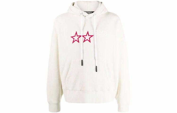 Мужское худи PALM ANGELS Star Logo (белое)