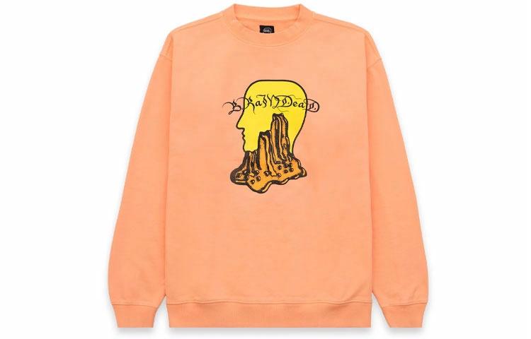 Мужское худи Brain Dead FW21 Mount Slime Crewneck (оранжевое)
