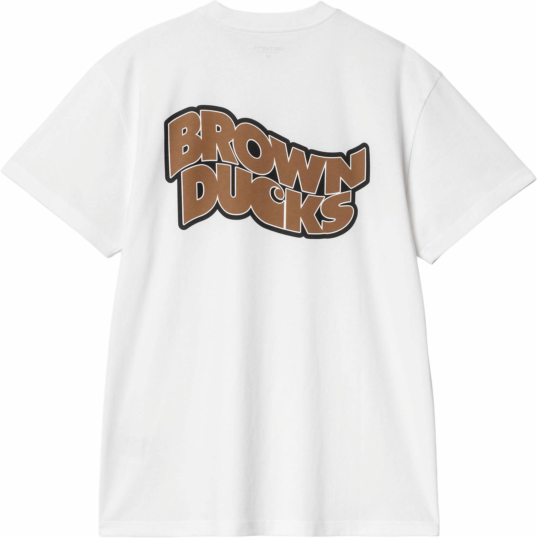 Мужская футболка Carhartt WIP SS24 S/S Brown Ducks (белая)