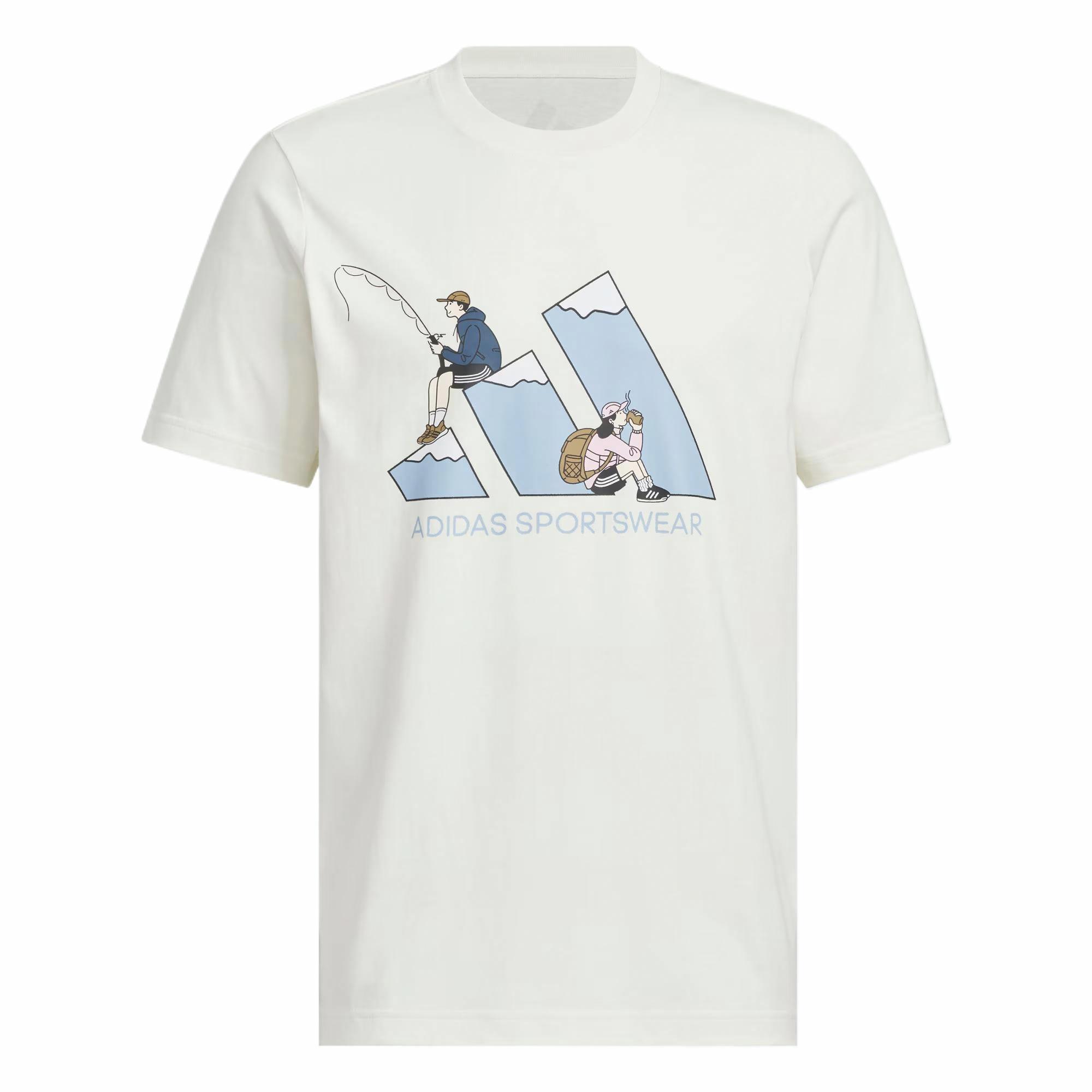 Футболка adidas GRAPHIC SHORT SLEEVE T-SHIRT (белая)