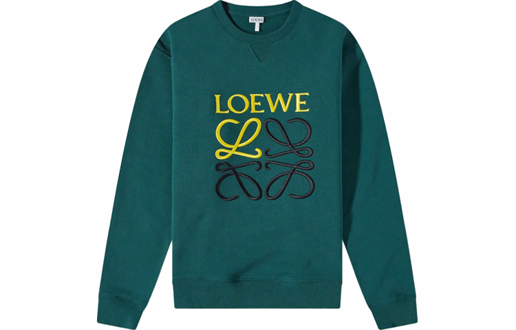 Мужское худи LOEWE Anagram (зеленое)