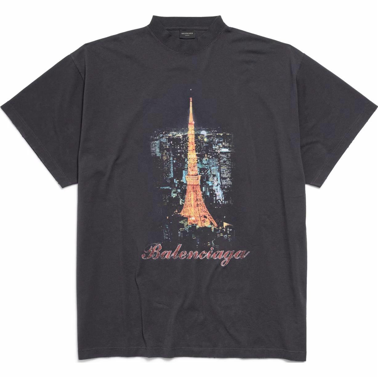 Мужская футболка Balenciaga SS24 (черная)