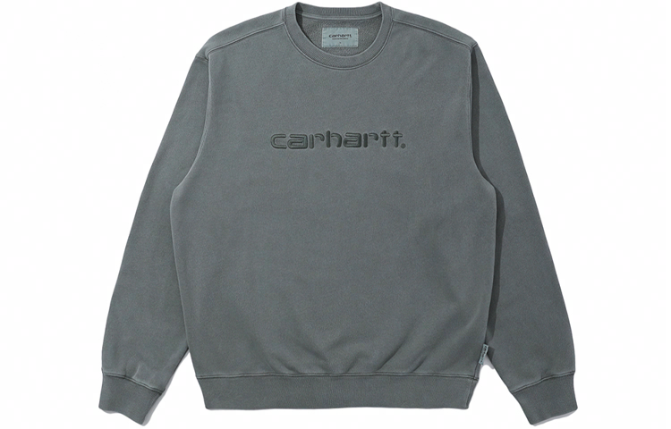 Мужское худи Carhartt WIP Embroidered Wash (/ серо-зеленое)