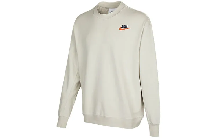 Nike Sweatshirts Men's Ecru Crew Neck Moderate Regular