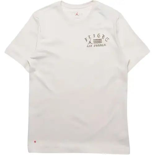 Jordan T Shirts Unisex White Crew Neck Moderate Straight Fit