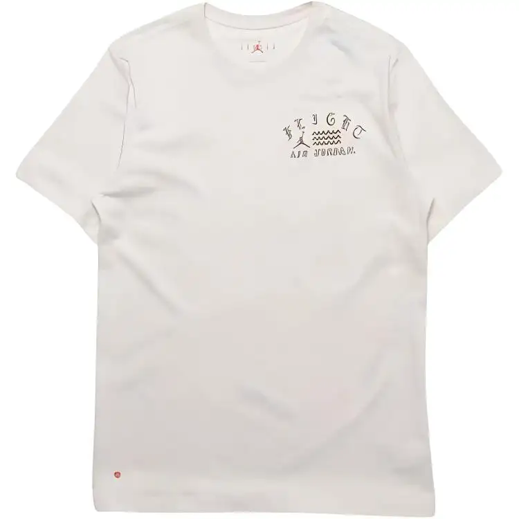 Jordan T Shirts Unisex White Crew Neck Moderate Straight Fit