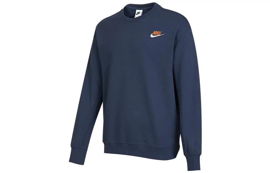 Nike Sweatshirts Men's Blue Crew Neck Moderate