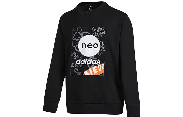 Adidas Sweatshirts Men's Black Crew Neck Moderate Regular