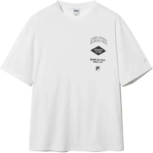 FILA T Shirts Unisex White Crew Neck
