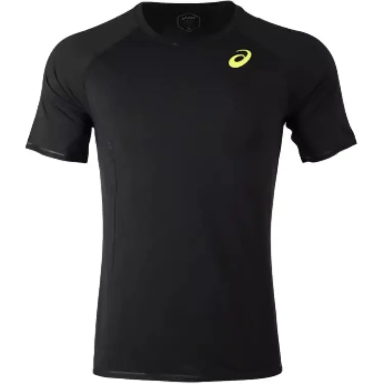 ASICS T-Shirts Men's Black Crew Neck Moderate