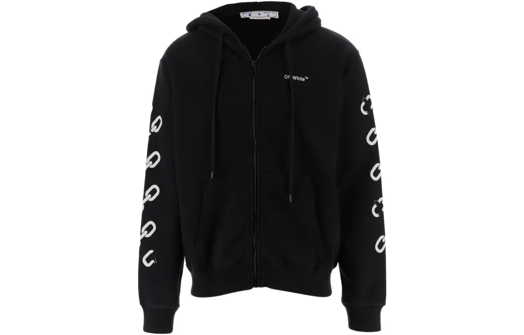 OFF WHITE Chain Arrow Slim Zip Hoodie
