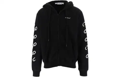 OFF WHITE Chain Arrow Slim Zip Hoodie