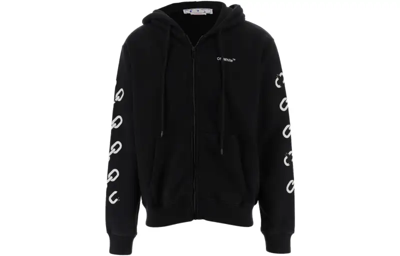 OFF WHITE Chain Arrow Slim Zip Hoodie
