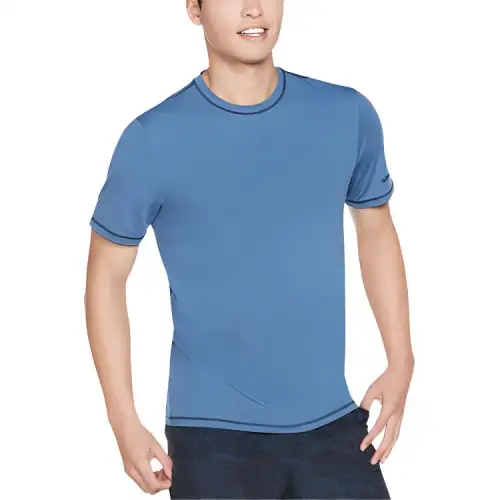Skechers Apparel Kinetic T Shirts Men's Blue Crew Neck Moderate Other