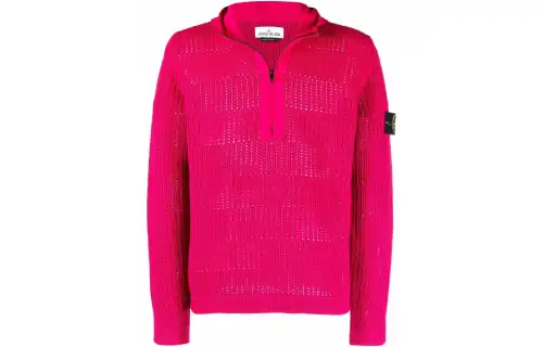 STONE ISLAND Sweatshirts Men's Watermelon Pink Hooded Moderate Regular