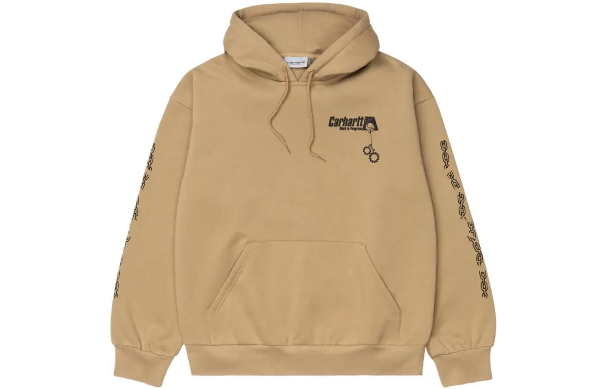 Carhartt WIP Sweatshirts Men's Khaki Hooded Moderate Straight Fit
