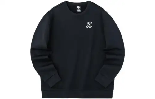 ANTA Sweatshirts Unisex Black Crew Neck Moderate Regular