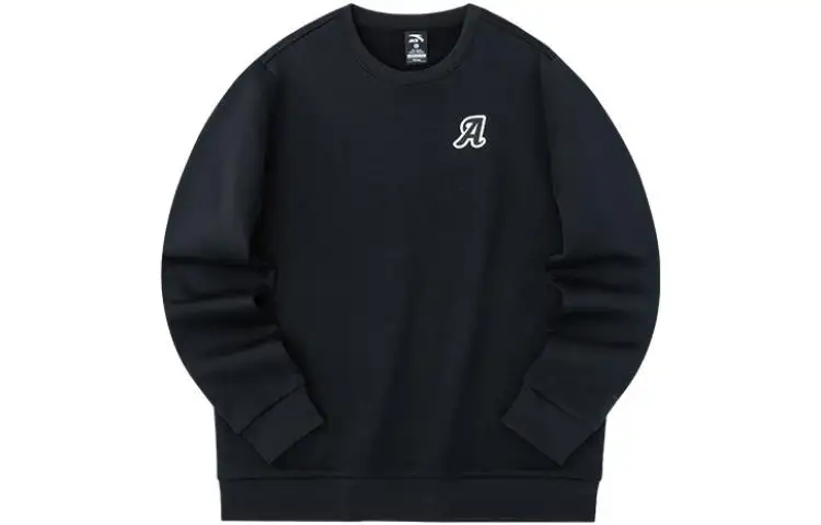 ANTA Sweatshirts Unisex Black Crew Neck Moderate Regular