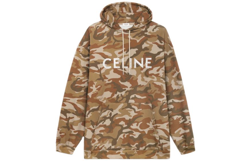 CELINE Sweatshirts Men's Camouflage Hooded Moderate