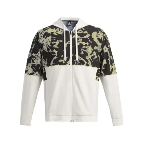 Under Armour Baseline Jacket Men's White Vintage Green Print