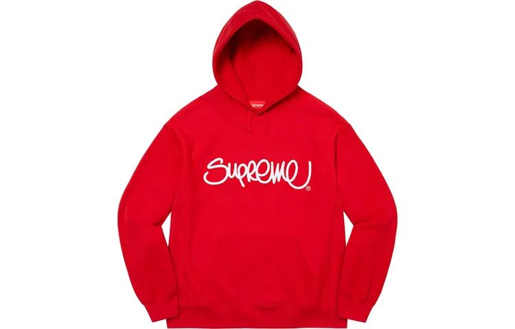 Supreme Raised Handstyle Hooded Sweatshirt